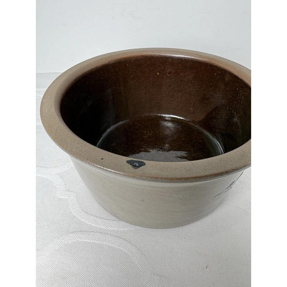 Beaumont Brothers Pottery (BBP) Butter Crock Bowl Stoneware W/Lid Signed 1995